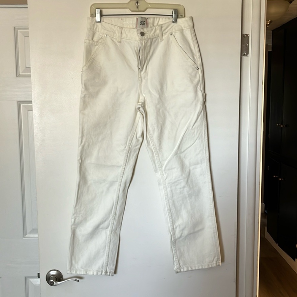 BDG  CARPENTER JEANS WORN TWICE, CREAM COLOR EUC!!